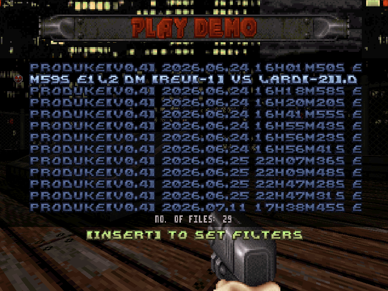 demo list